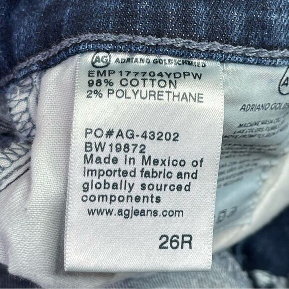 Ag Adriano Goldschmied Farrah Jeans Women's 26 Blue Skinny Ankle Dark Denim - Picture 6 of 12